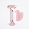 Natural Rose Quartz Roller and Guasha Massage Set